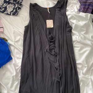 Cowl free people mini dress with pockets